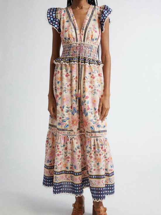 FARM Rio Dresses & Skirts - FARM RIO Superbloom Tapestry Cream Maxi Dress